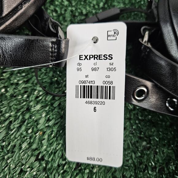 Brian Atwood X Express Grommet Ankle Strap Heeled Sandal Women Size 6 NWT - Picture 6 of 6